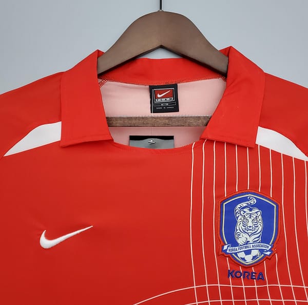 Retro 2002 Korean Red Soccer Jersey - Image 8