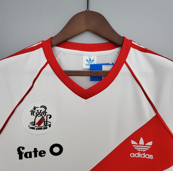Retro 1986 River Plate home Soccer Jersey - Image 6