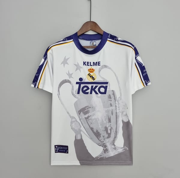 Retro 97-98 Real Madrid Champions League 7 Champions Commemorative Edition Soccer Jersey