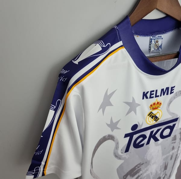 Retro 97-98 Real Madrid Champions League 7 Champions Commemorative Edition Soccer Jersey - Image 5
