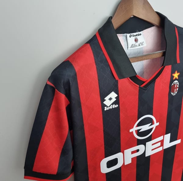 Retro 95/96 AC Milan home Soccer Jersey - Image 5