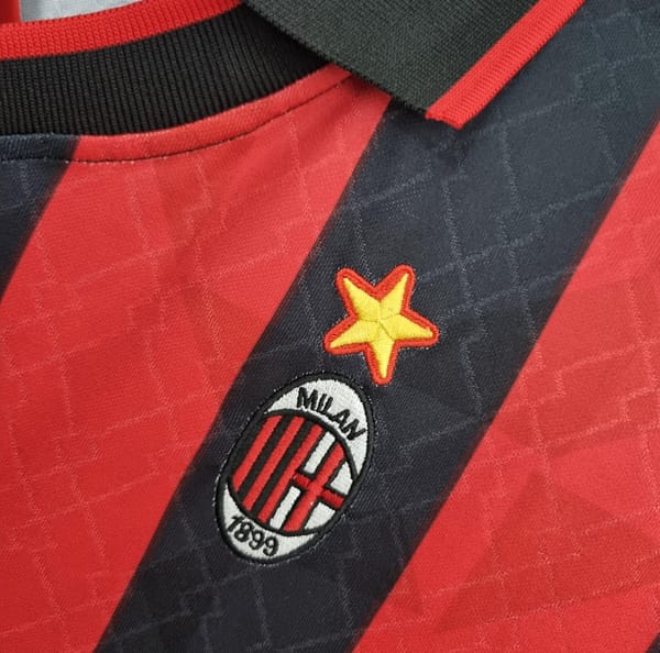 Retro 95/96 AC Milan home Soccer Jersey - Image 7