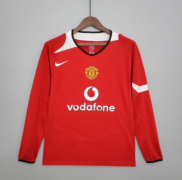 Retro Manchester United long sleeve 04/06 home Soccer Jersey