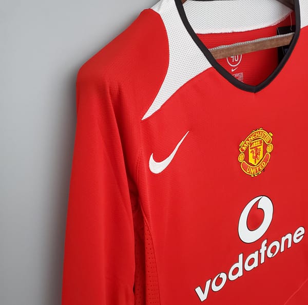 Retro Manchester United long sleeve 04/06 home Soccer Jersey - Image 7