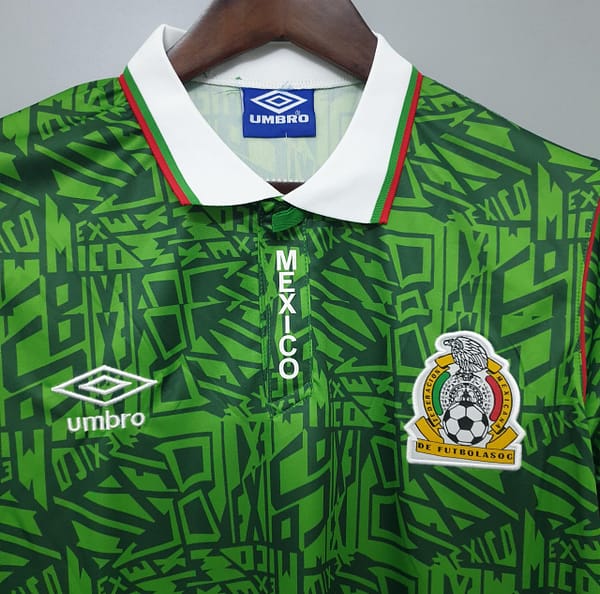 Mexico 1994 retro shirt home Soccer Jersey - Image 4