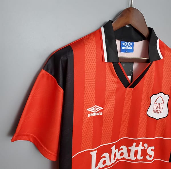 Retro Nottingham Forest 94/95 Red Soccer Jersey - Image 4