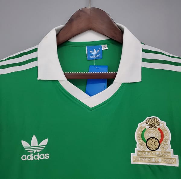 Retro Mexico 1986 home Soccer Jersey - Image 8