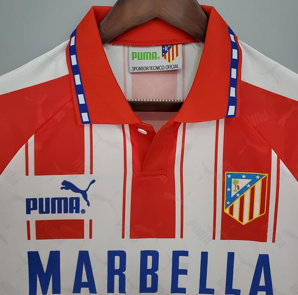 Retro Atletico Madrid 94/95 home Soccer Jersey - Image 8