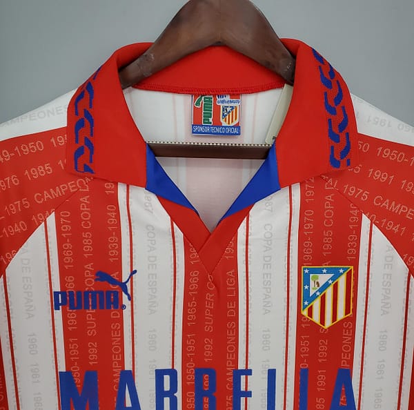 Retro Atletico Madrid 95/96 home Soccer Jersey - Image 8