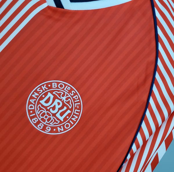 Retro Denmark 1986 home Soccer Jersey - Image 6