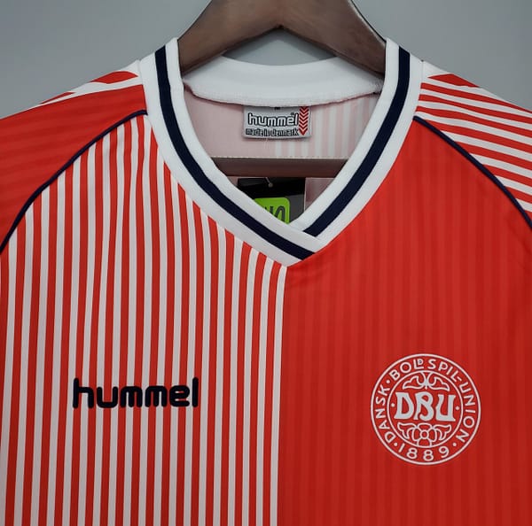 Retro Denmark 1986 home Soccer Jersey - Image 7