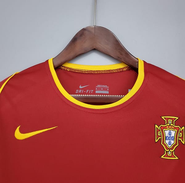 Retro Portugal 2002 home Soccer Jersey - Image 8