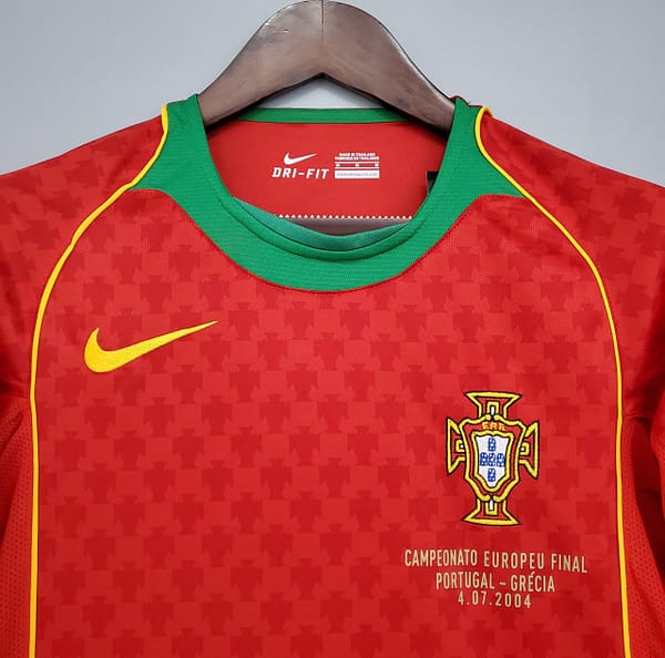 Retro Portugal 2004 home Soccer Jersey - Image 4