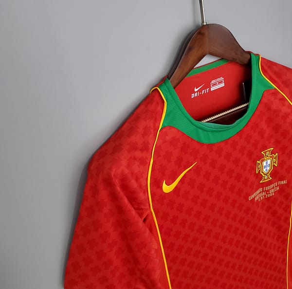 Retro Portugal 2004 home Soccer Jersey - Image 9