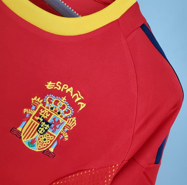 Retro Spain 2002 home Soccer Jersey - Image 8