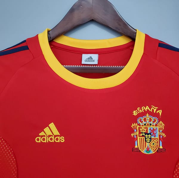 Retro Spain 2002 home Soccer Jersey - Image 9