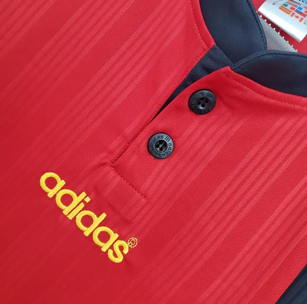 Retro Spain 1996 home Soccer Jersey - Image 4