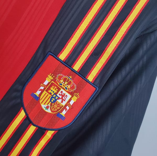 Retro Spain 1996 home Soccer Jersey - Image 5