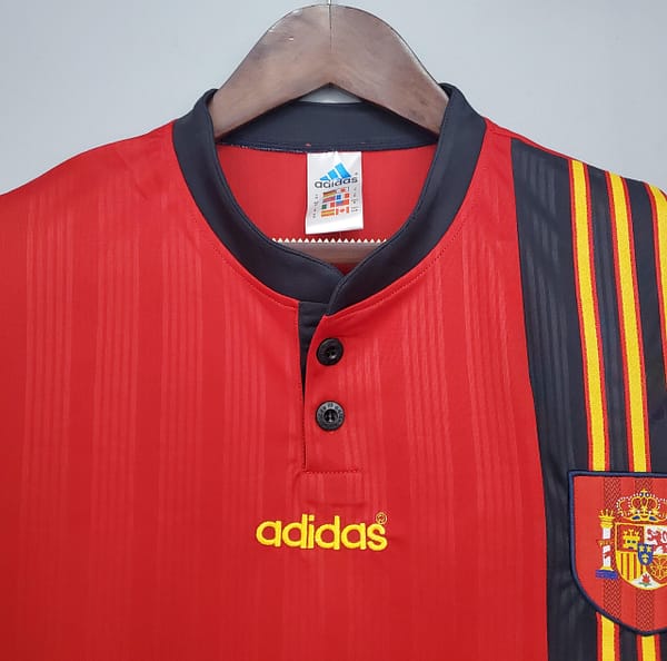 Retro Spain 1996 home Soccer Jersey - Image 6