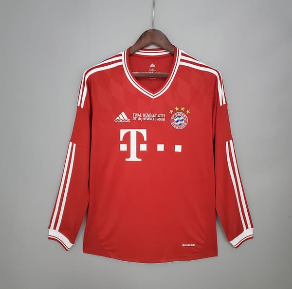 Retro long sleeve Bayern Munich 12/13 Champions League home Soccer Jersey