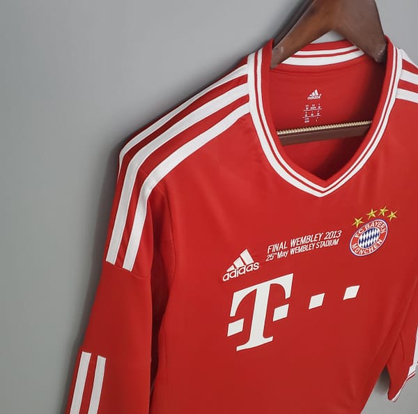 Retro long sleeve Bayern Munich 12/13 Champions League home Soccer Jersey - Image 6