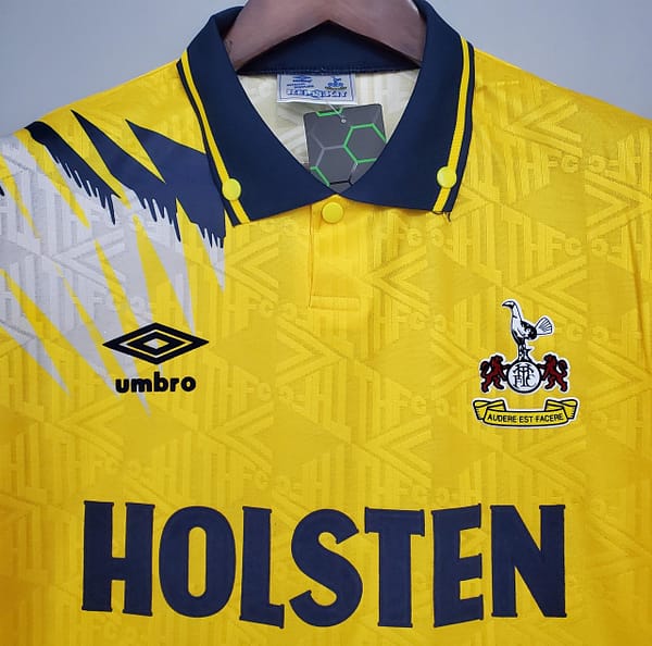 Retro Tottenham 92/94 Away Yellow Soccer Jersey - Image 8