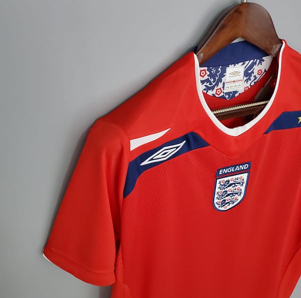 Retro England 08/10 away Soccer Jersey - Image 5