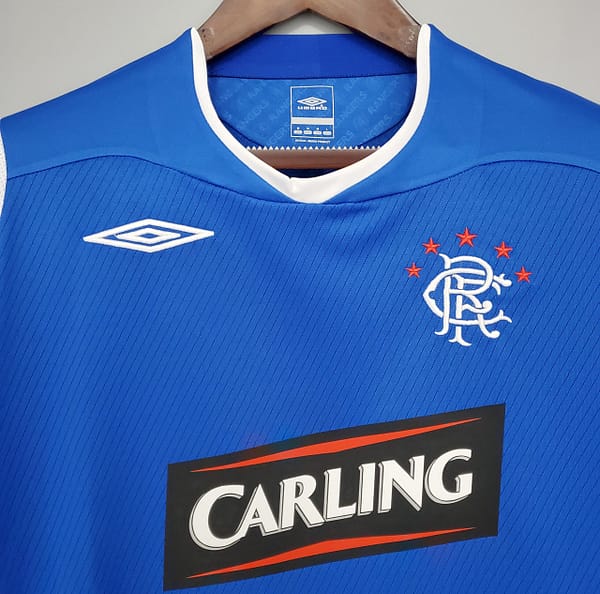 Retro Rangers 08/09 home Soccer Jersey - Image 10