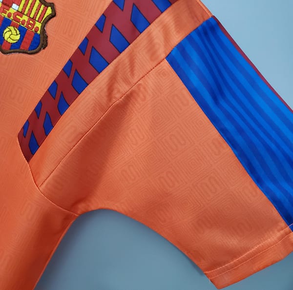Retro 89/92 Barcelona Away Orange Jersey - Image 3