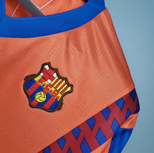 Retro 89/92 Barcelona Away Orange Jersey - Image 6