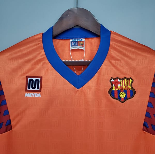 Retro 89/92 Barcelona Away Orange Jersey - Image 7