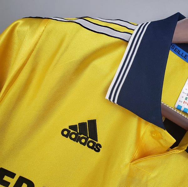 Retro 98/99 Marseille away yellow Soccer Jersey - Image 6