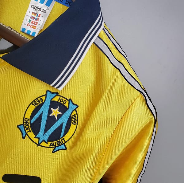 Retro 98/99 Marseille away yellow Soccer Jersey - Image 7