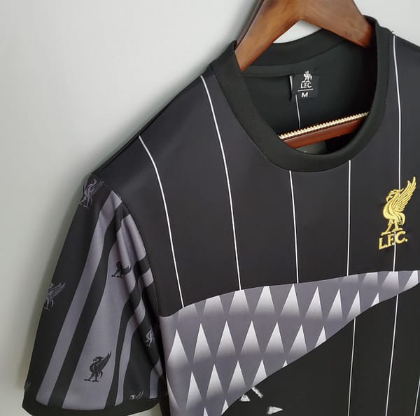 Retro Liverpool Champion Special Edition Black Soccer Jersey - Image 5
