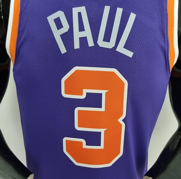 75th Anniversary Paul #3 Phoenix Suns Purple NBA Jersey - Image 3