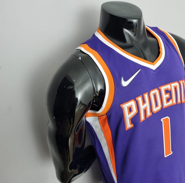 75th Anniversary Booker #1 Phoenix Suns Purple NBA Jersey - Image 4