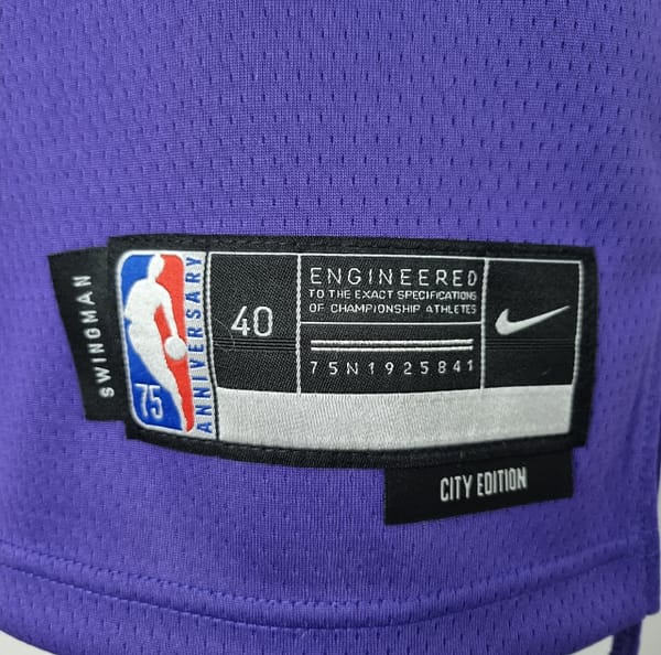 75th Anniversary Ayton #22 Phoenix Suns Purple NBA Jersey - Image 3