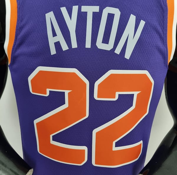 75th Anniversary Ayton #22 Phoenix Suns Purple NBA Jersey - Image 9