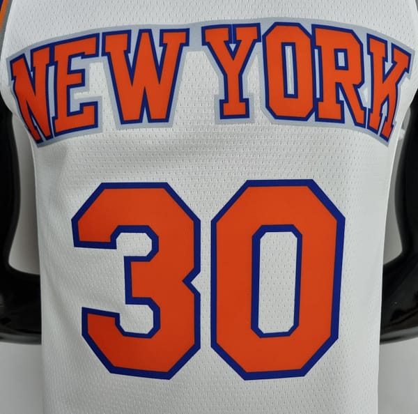75th Anniversary Randle #30 New York Knicks White NBA Jersey - Image 6