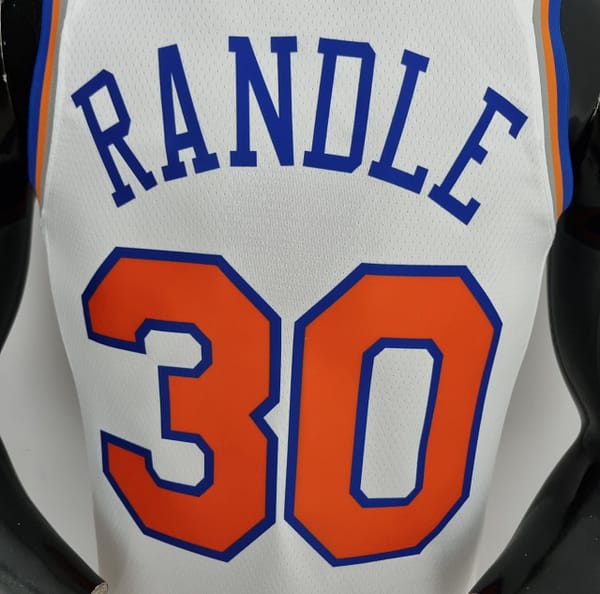 75th Anniversary Randle #30 New York Knicks White NBA Jersey - Image 8