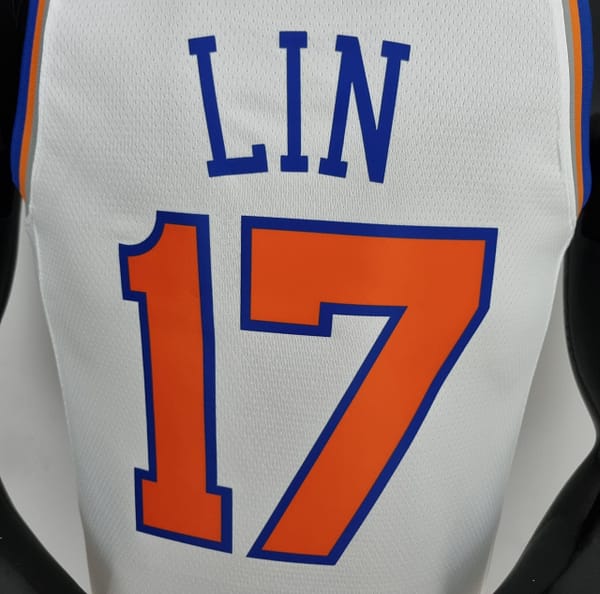 75th Anniversary Lin #17 New York Knicks White NBA Jersey - Image 4