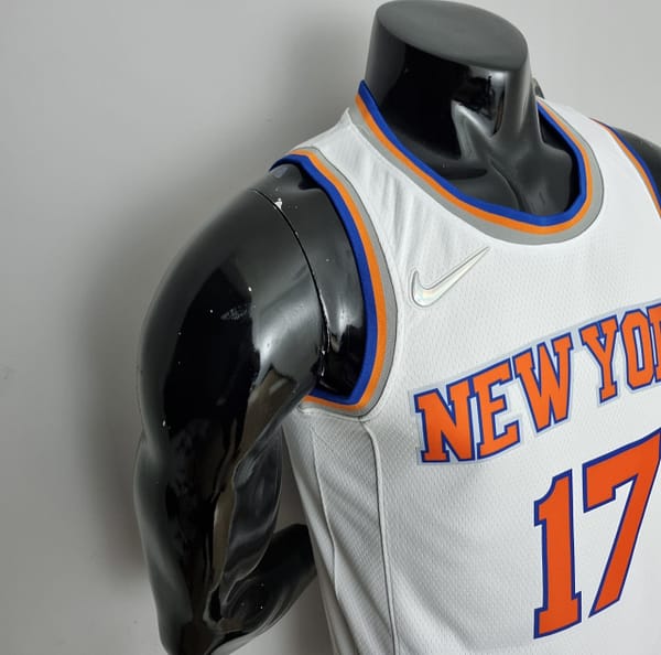 75th Anniversary Lin #17 New York Knicks White NBA Jersey - Image 6