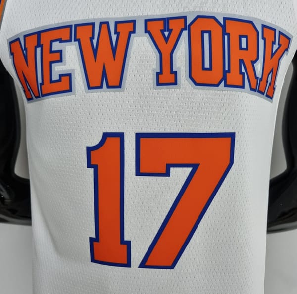 75th Anniversary Lin #17 New York Knicks White NBA Jersey - Image 9