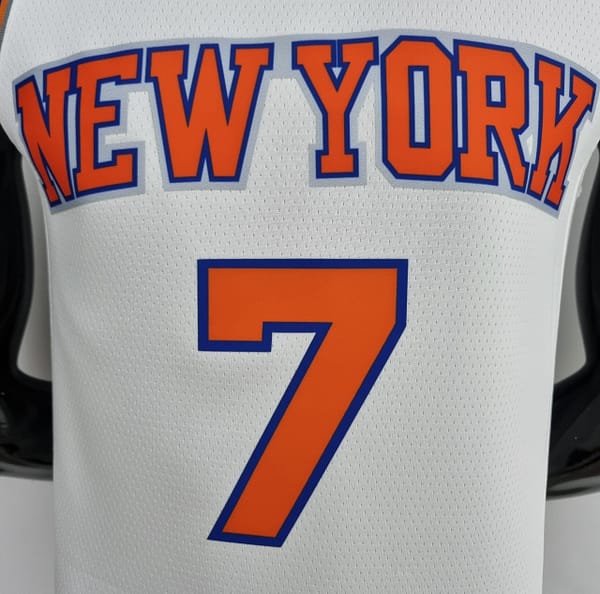 75th Anniversary Anthony #7 New York Knicks White NBA Jersey - Image 6