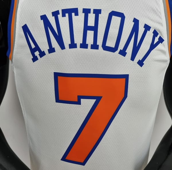 75th Anniversary Anthony #7 New York Knicks White NBA Jersey - Image 8