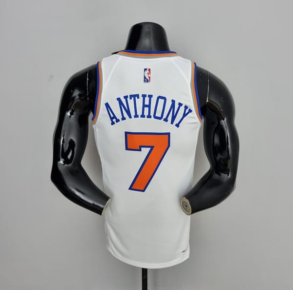 75th Anniversary Anthony #7 New York Knicks White NBA Jersey - Image 9