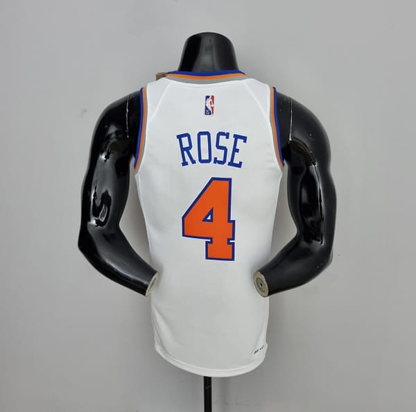 75th Anniversary Ross #4 New York Knicks White NBA Jersey - Image 5
