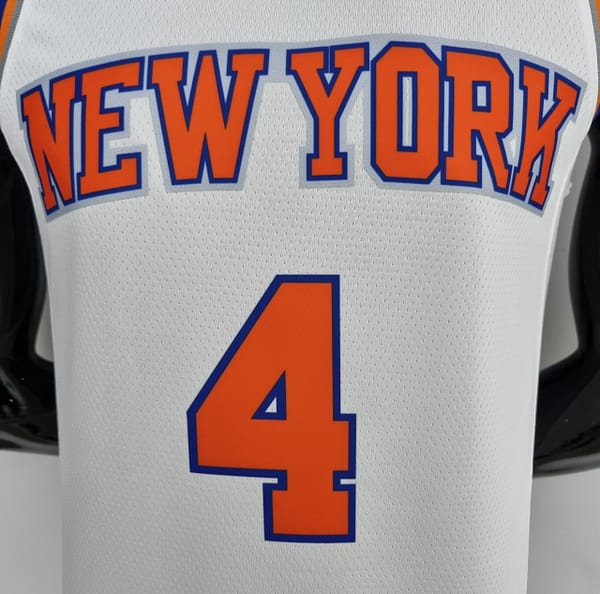 75th Anniversary Ross #4 New York Knicks White NBA Jersey - Image 9