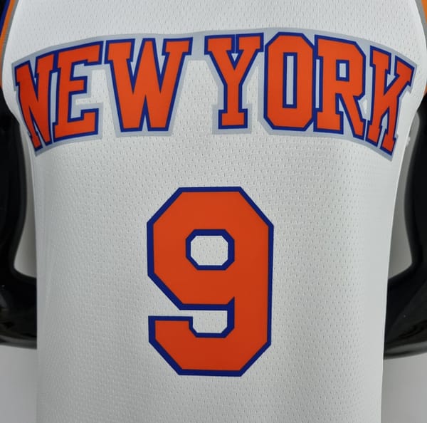 75th Anniversary Barrett #17 New York Knicks White NBA Jersey - Image 6