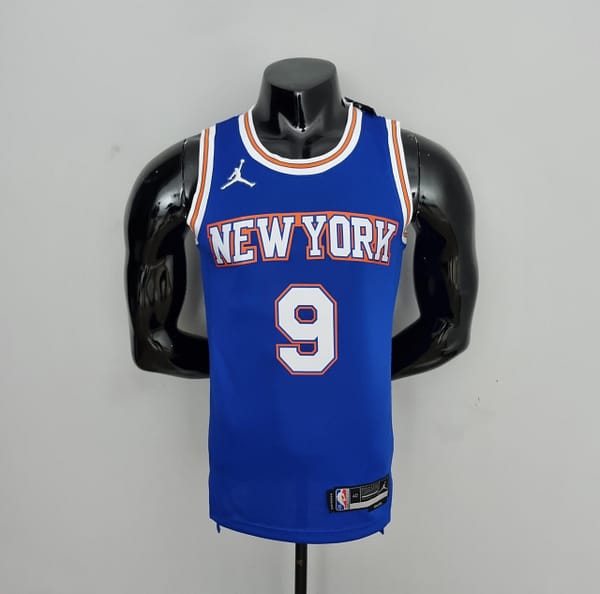 75th Anniversary Barrett#9 New York Knicks Jordan Limited Blue NBA Jersey
